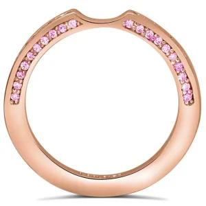 Modern & Elegant | Gemstone Bands*Alex Soldier Princess Sapphire Crescent Stackable Wedding Band