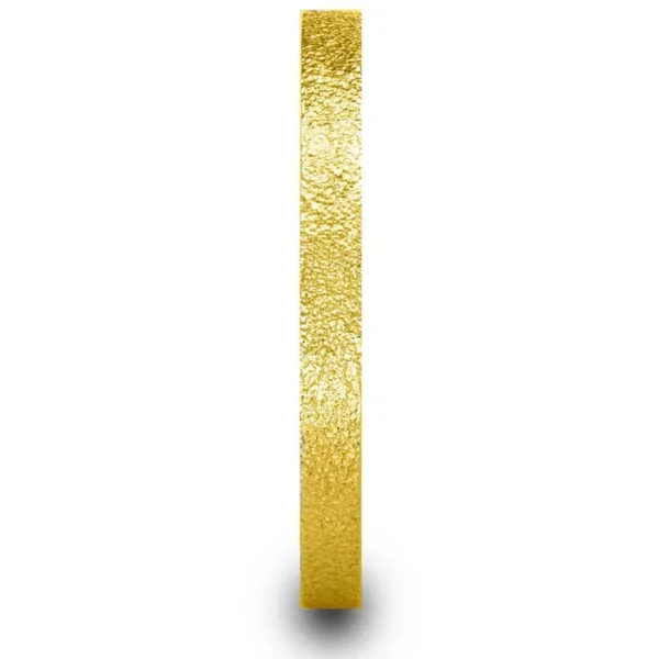 Modern & Elegant | Solid Gold Or Platinum Bands*Alex Soldier Princess Stackable Wedding Band With Sand Texture