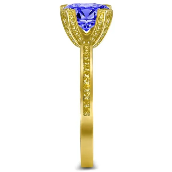 Color Gemstone Rings | Gold Rings*Alex Soldier Princess Tanzanite Garnert Gold Engagement Ring