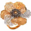 Diamond Jewelry*Alex Soldier Rose Gold Coronaria Ring with Champagne Diamond