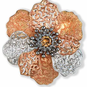 Diamond Jewelry*Alex Soldier Rose Gold Coronaria Ring with Champagne Diamond