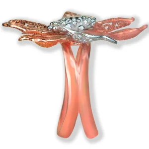 Diamond Jewelry*Alex Soldier Rose Gold Coronaria Ring with Champagne Diamond