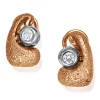 Diamond Jewelry | Diamond Earrings*Alex Soldier Rose Gold Modern Art Earrings with Diamonds