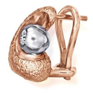 Diamond Jewelry | Diamond Earrings*Alex Soldier Rose Gold Modern Art Earrings with Diamonds