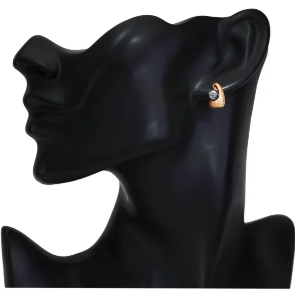 Diamond Jewelry | Diamond Earrings*Alex Soldier Rose Gold Modern Art Earrings with Diamonds