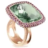 Amethyst Jewelry | Designer Rings*Alex Soldier Rose Gold Royal Ring with Green Amethyst & Garnet