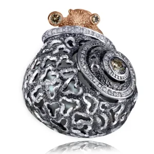 Diamond Jewelry | Designer Rings*Alex Soldier Silver & Gold Codi The Snail Ring with Diamonds