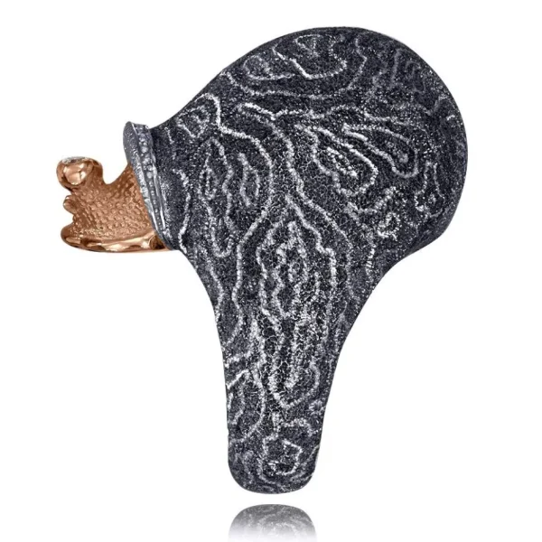 Designer Rings | Silver Rings*Alex Soldier Silver & Gold Codi The Snail Cora Ring with Diamonds