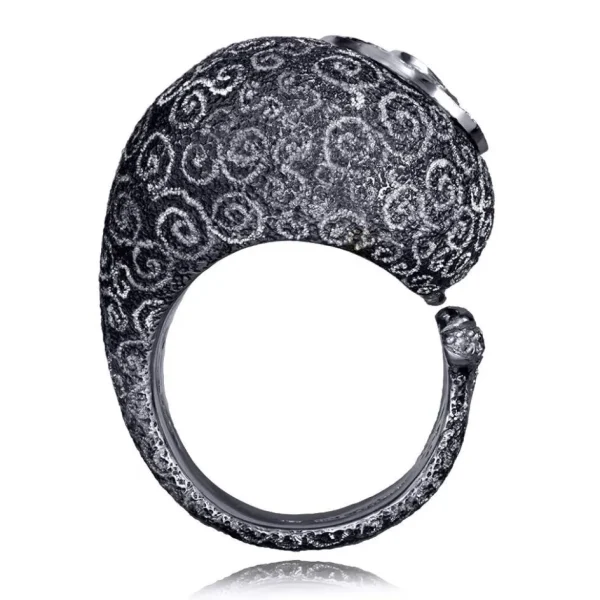 Designer Rings | Silver Rings*Alex Soldier Silver & Gold Codi The Snail Swirl Ring with Diamonds