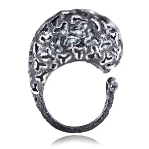 Diamond Jewelry | Designer Rings*Alex Soldier Silver & Gold Codi The Snail Ring with Diamonds