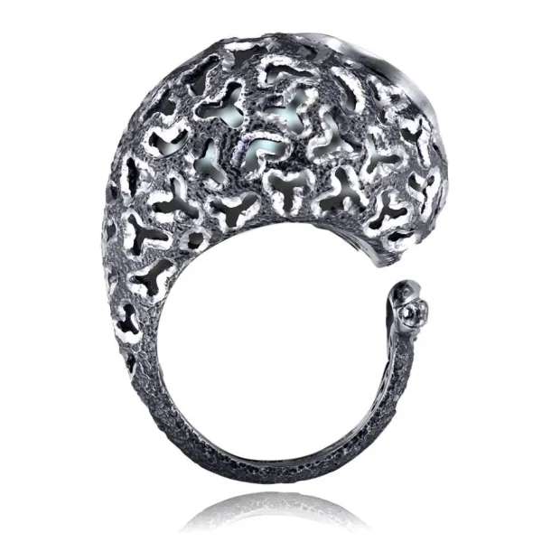 Diamond Jewelry | Designer Rings*Alex Soldier Silver & Gold Codi The Snail Ring with Diamonds