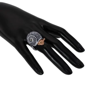 Designer Rings | Silver Rings*Alex Soldier Silver & Gold Codi The Snail Swirl Ring with Diamonds