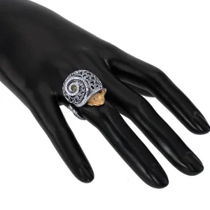 Diamond Jewelry | Designer Rings*Alex Soldier Silver & Gold Codi The Snail Ring with Diamonds