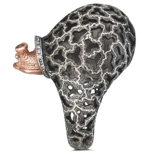 Diamond Jewelry | Designer Rings*Alex Soldier Silver & Gold Grand Codi The Snail Ring with Diamonds