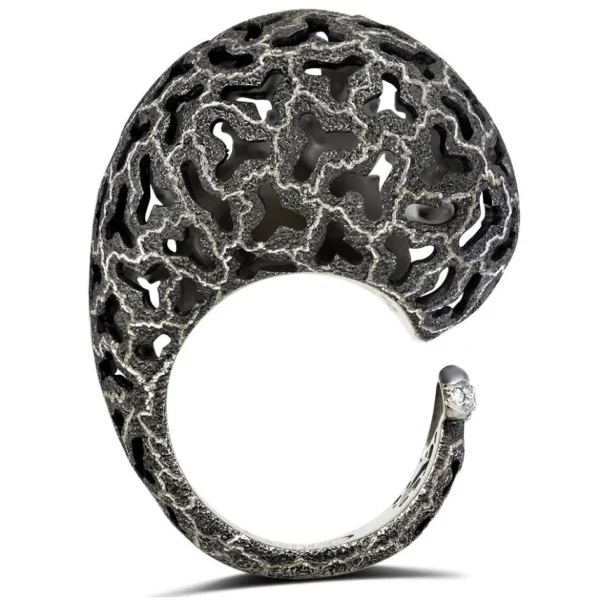 Diamond Jewelry | Designer Rings*Alex Soldier Silver & Gold Grand Codi The Snail Ring with Diamonds