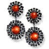 Drop Dangle Earrings*Alex Soldier Silver Astra Drop Earrings with Red Agate & Spinel