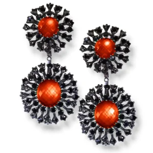 Drop Dangle Earrings*Alex Soldier Silver Astra Drop Earrings with Red Agate & Spinel