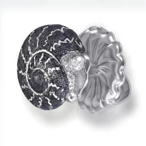 Stud Earrings | Diamond Earrings*Alex Soldier Silver Baby Snail Earrings with Silvermist Diamonds