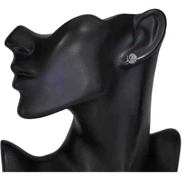 Stud Earrings | Diamond Earrings*Alex Soldier Silver Baby Snail Earrings with Silvermist Diamonds