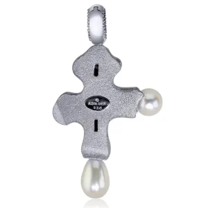 For Men | Pendants*Alex Soldier Silver Byzantine Cross Pendant with Gemstones