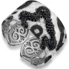 Cuff Bracelets*Alex Soldier Silver Cora Pattern Cuff Bracelet with Black Spinel