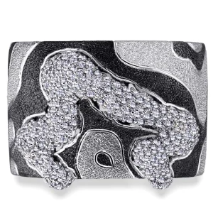 Cuff Bracelets*Alex Soldier Silver Cora Pattern Cuff Bracelet with White Topaz