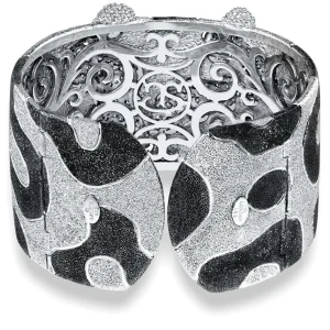 Cuff Bracelets*Alex Soldier Silver Cora Pattern Cuff Bracelet with White Topaz