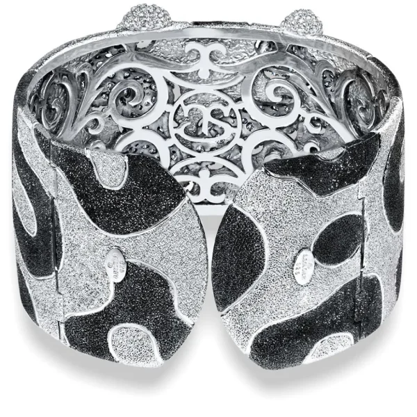 Cuff Bracelets*Alex Soldier Silver Cora Pattern Cuff Bracelet with White Topaz