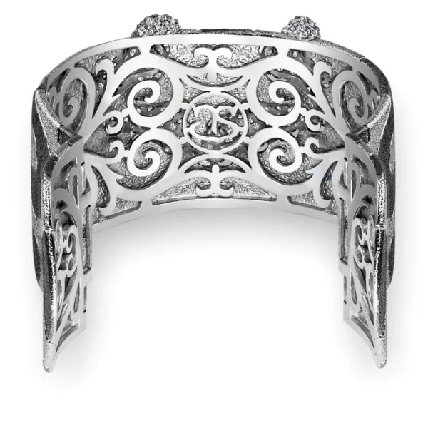 Cuff Bracelets*Alex Soldier Silver Cora Pattern Cuff Bracelet with White Topaz