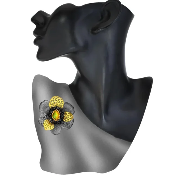Pendants | Other Brooches*Alex Soldier Silver Coronaria Brooch Pendant with Opal & Spinel