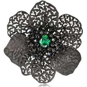 Pendants | Other Brooches*Alex Soldier Silver Coronaria Brooch/Pendant with Green Oval Crystal