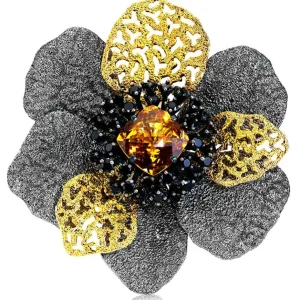Pendants | Citrine Jewelry*Alex Soldier Silver Coronaria Brooch/Pendant with Spinel & Citrine