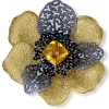 Pendants | Other Brooches*Alex Soldier Silver Coronaria Brooch/Pendant with Citrine & Spinel