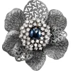 Pendants | Other Brooches*Alex Soldier Silver Coronaria Brooch/Pendant with Hematite & Quartz