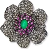 Garnet Jewelry | Pendants*Alex Soldier Silver Coronaria Brooch/Pendant with Agate & Garnet