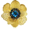 Pendants | Other Brooches*Alex Soldier Silver Coronaria Brooch/Pendant with Blue Topaz, Spinel