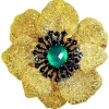 Pendants | Other Brooches*Alex Soldier Silver Coronaria Brooch/Pendant with Green Agate Quartz