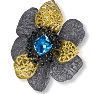 Pendants | Citrine Jewelry*Alex Soldier Silver Coronaria Brooch/Pendant with Topaz & Spinel
