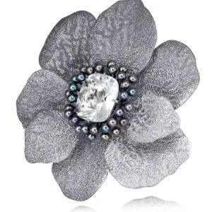 Pendants | Other Brooches*Alex Soldier Silver Coronaria Brooch/Pendant with Topaz & Pearls