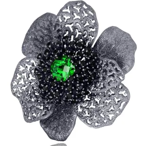 Pendants | Other Brooches*Alex Soldier Silver Coronaria Brooch/Pendant with Swarovski Crystal