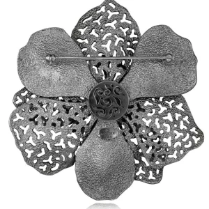 Pendants | Other Brooches*Alex Soldier Silver Coronaria Brooch/Pendant with Crystal & Garnet