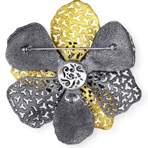 Pendants | Other Brooches*Alex Soldier Silver Coronaria Brooch/Pendant with Sapphire & Spinel