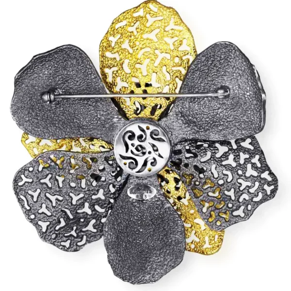 Pendants | Other Brooches*Alex Soldier Silver Coronaria Brooch/Pendant with Sapphire & Spinel