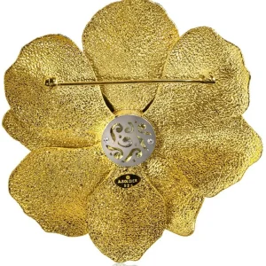 Pendants | Other Brooches*Alex Soldier Silver Coronaria Brooch/Pendant with Green Agate Quartz