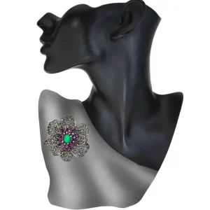 Garnet Jewelry | Pendants*Alex Soldier Silver Coronaria Brooch/Pendant with Agate & Garnet