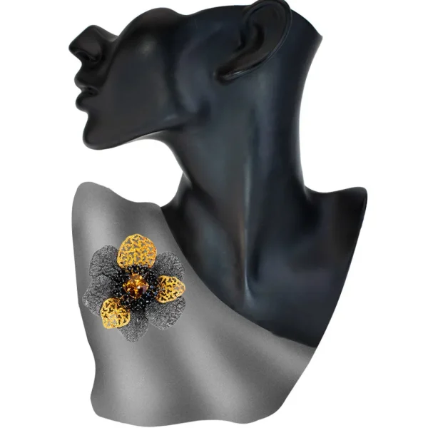 Pendants | Citrine Jewelry*Alex Soldier Silver Coronaria Brooch/Pendant with Spinel & Citrine