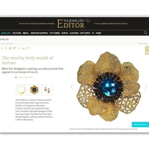 Pendants | Other Brooches*Alex Soldier Silver Coronaria Brooch/Pendant with Blue Topaz, Spinel