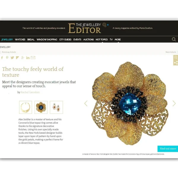 Pendants | Other Brooches*Alex Soldier Silver Coronaria Brooch/Pendant with Blue Topaz, Spinel