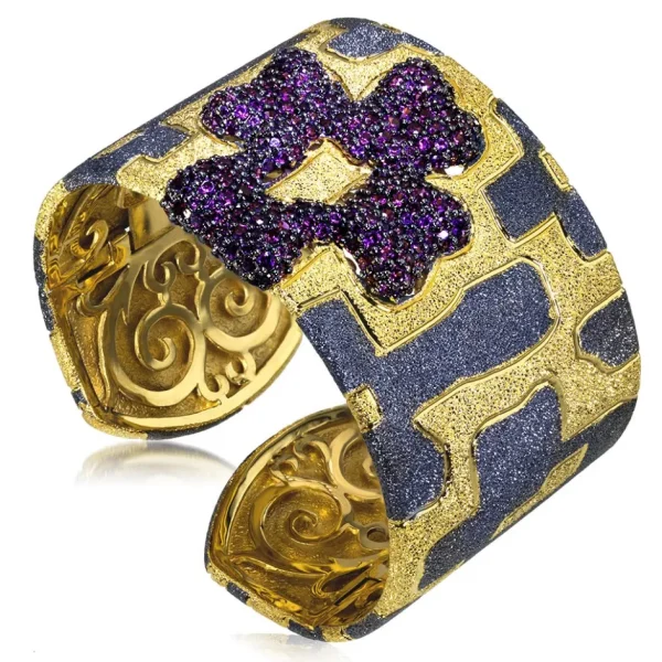 Cuff Bracelets*Alex Soldier Silver Crossroad Cuff Bracelet with Rhodolite Garnet