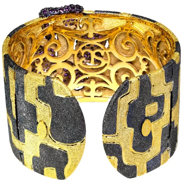 Cuff Bracelets*Alex Soldier Silver Crossroad Cuff Bracelet with Rhodolite Garnet